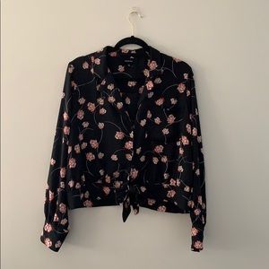 Who What Wear Crop Blouse